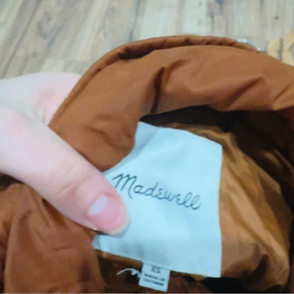 Madewell Airpuff Shirt Jacket in Orange Brown - Picture 11 of 13